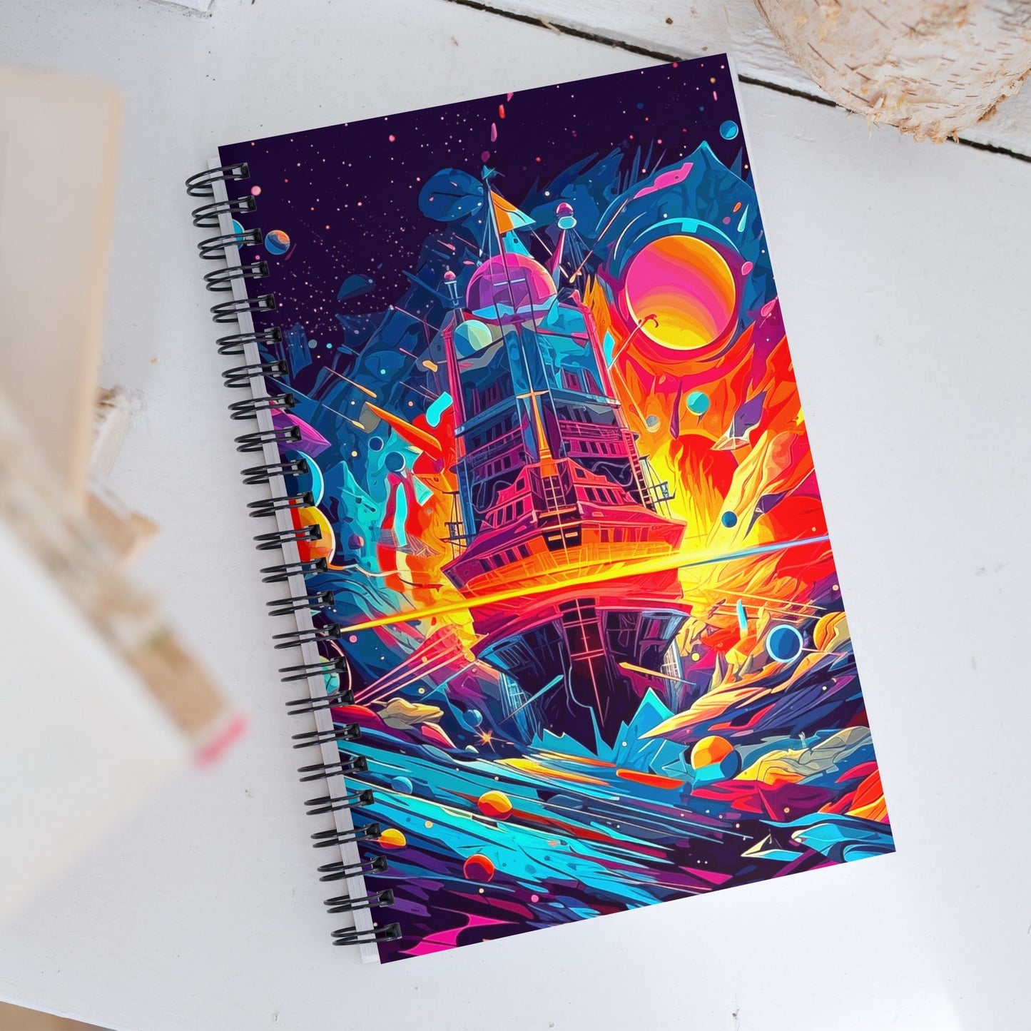 Pioneers of the Cubist Cosmos - Spiral notebook - BBairt