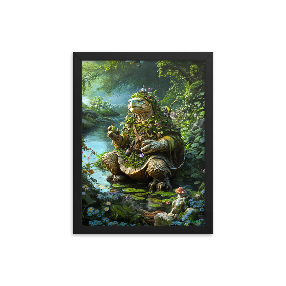 Wiseheart the Druid Turtle - Framed photo paper poster