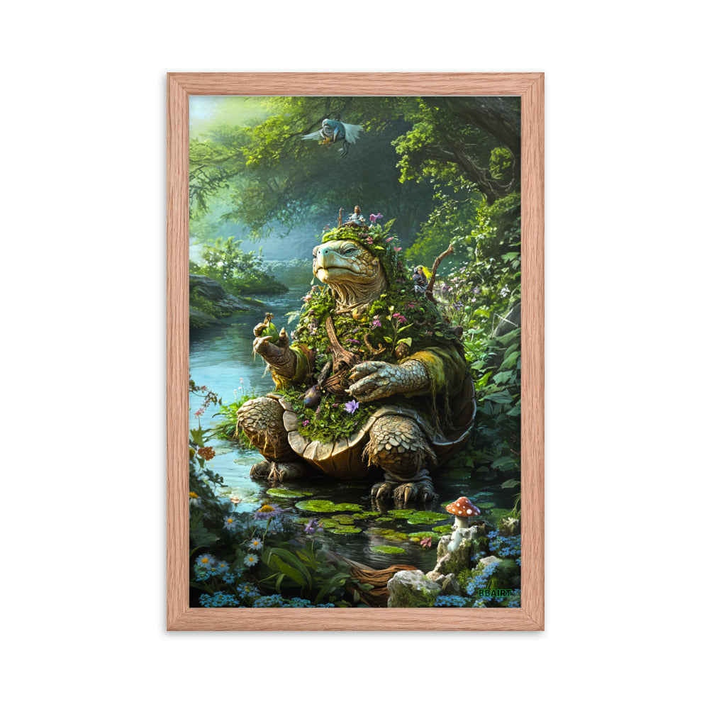 Wiseheart the Druid Turtle - Framed photo paper poster