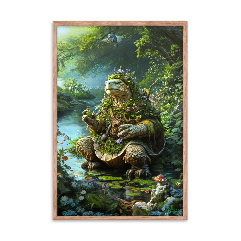 Wiseheart the Druid Turtle - Framed photo paper poster