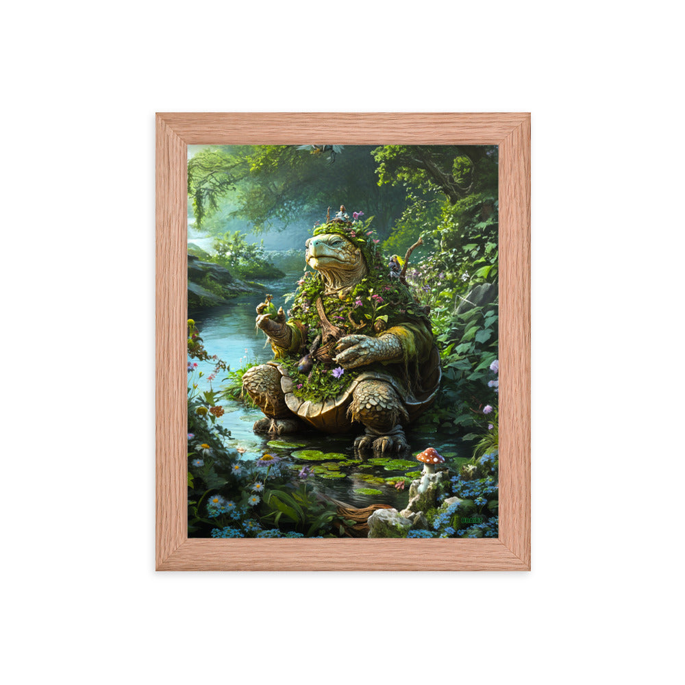 Wiseheart the Druid Turtle - Framed photo paper poster