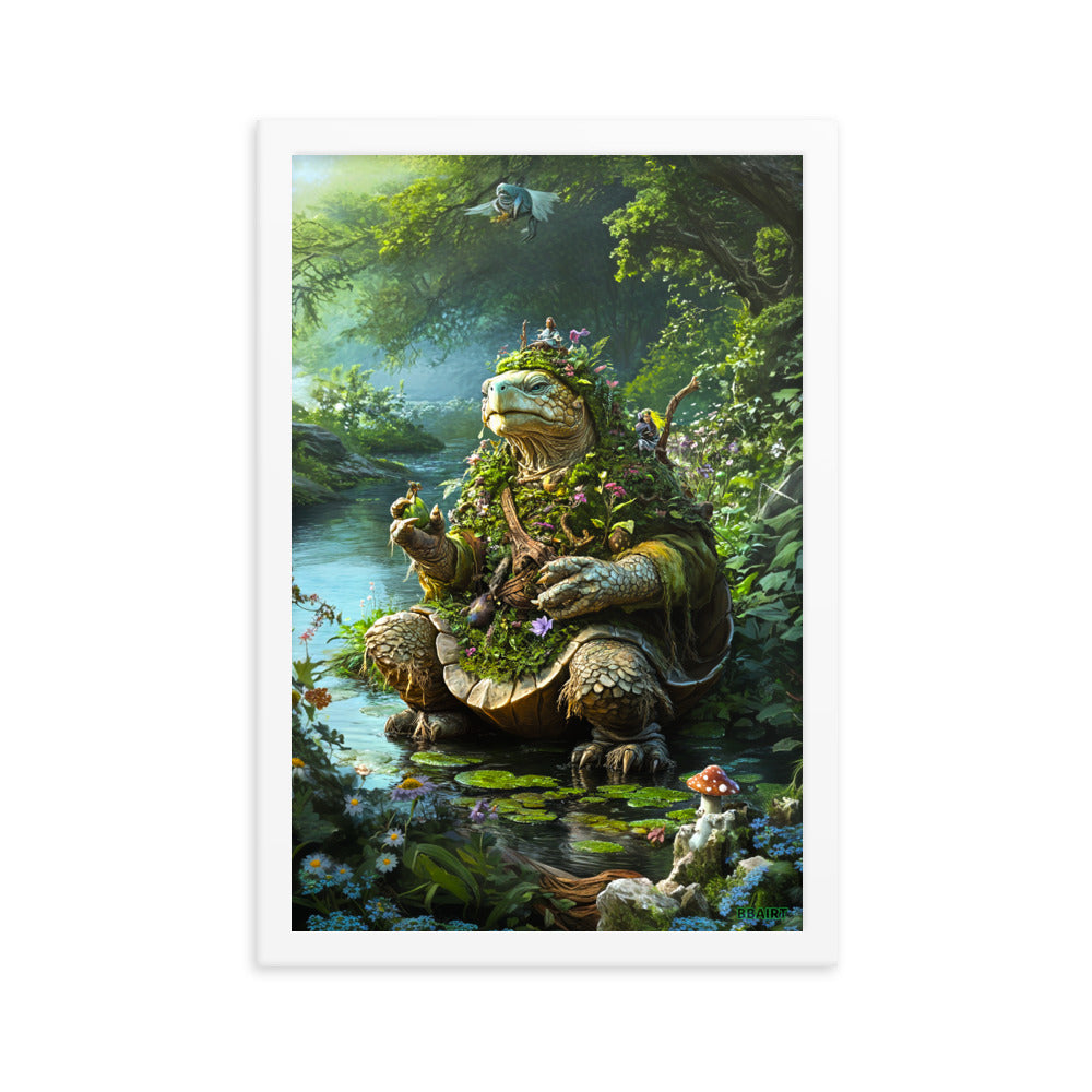 Wiseheart the Druid Turtle - Framed photo paper poster