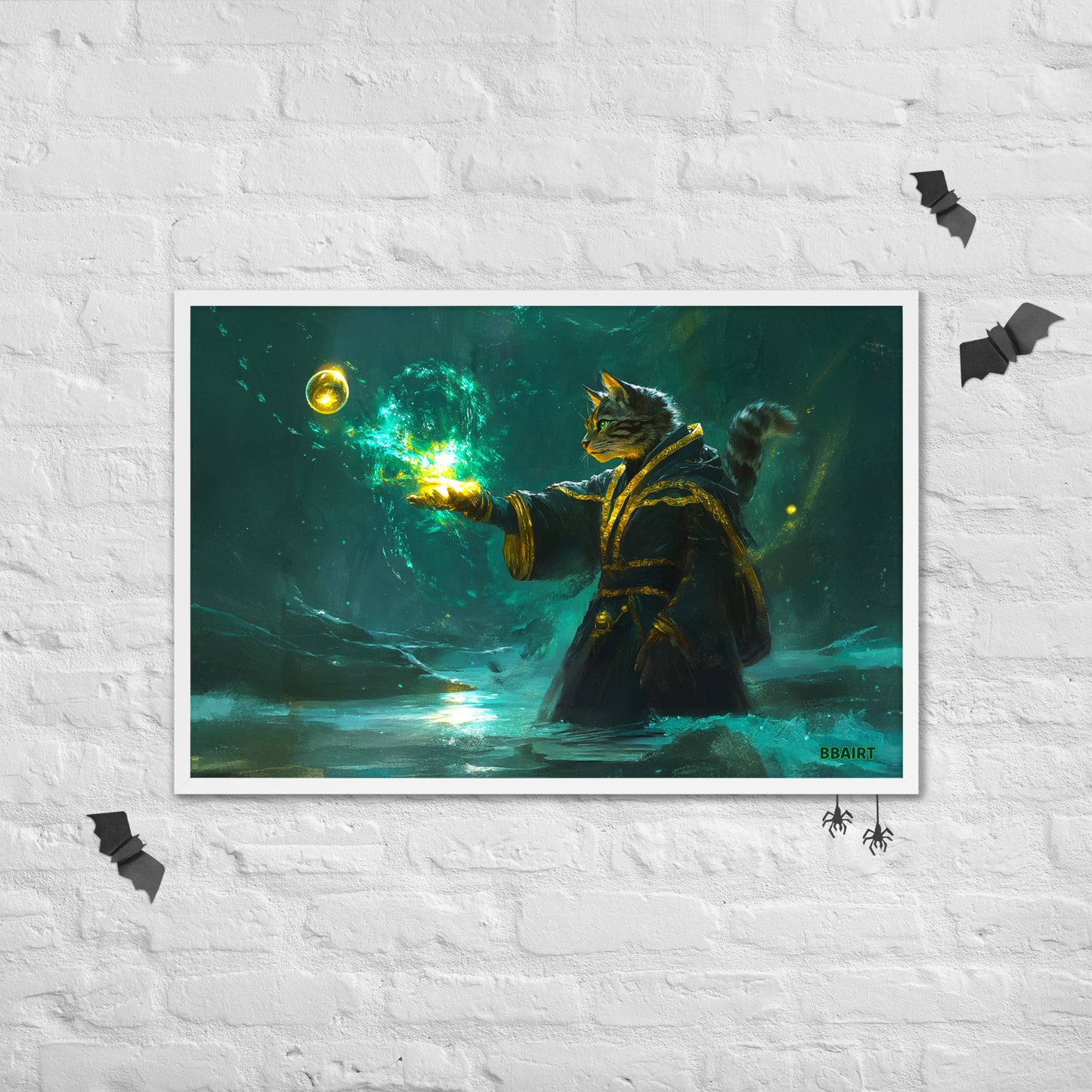 Mysticpaw the Spellcaster - Framed Photo Paper Poster