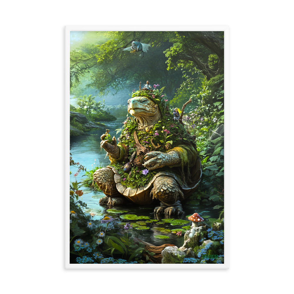 Wiseheart the Druid Turtle - Framed photo paper poster