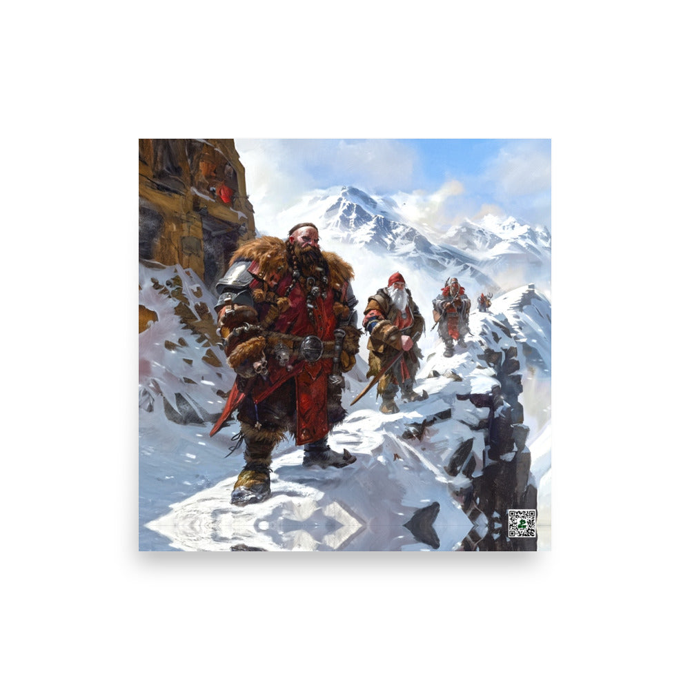 Trek to Khazag's Summit - Photo paper poster