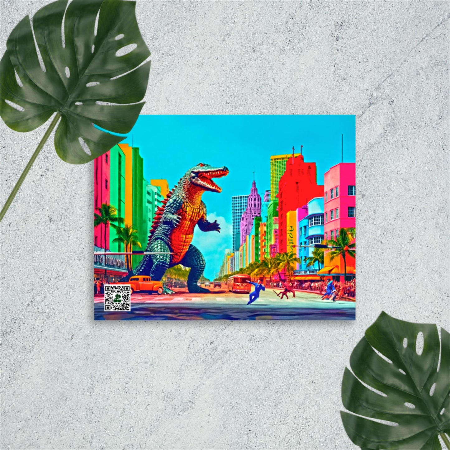 Miami Megasaur - Photo paper poster