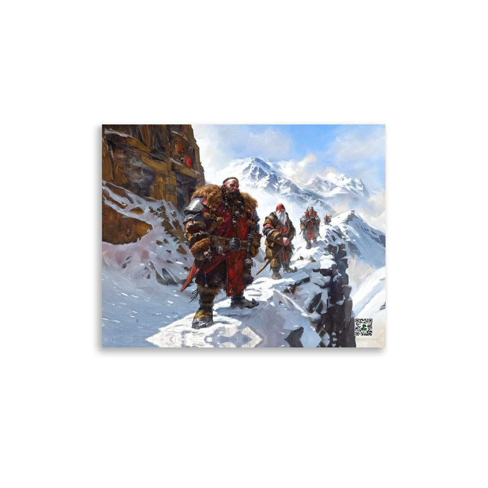 Trek to Khazag's Summit - Photo paper poster