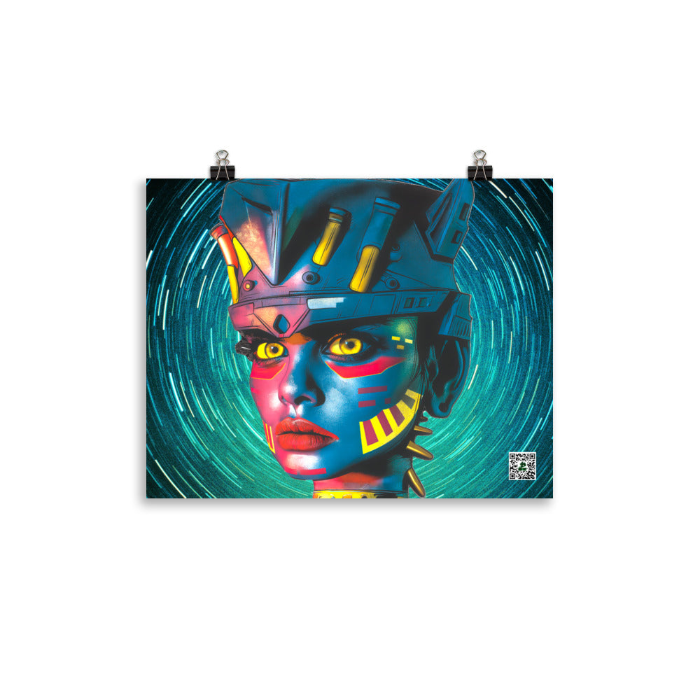 Cyber Empress - Photo paper poster - Stellar Vortex Colorway