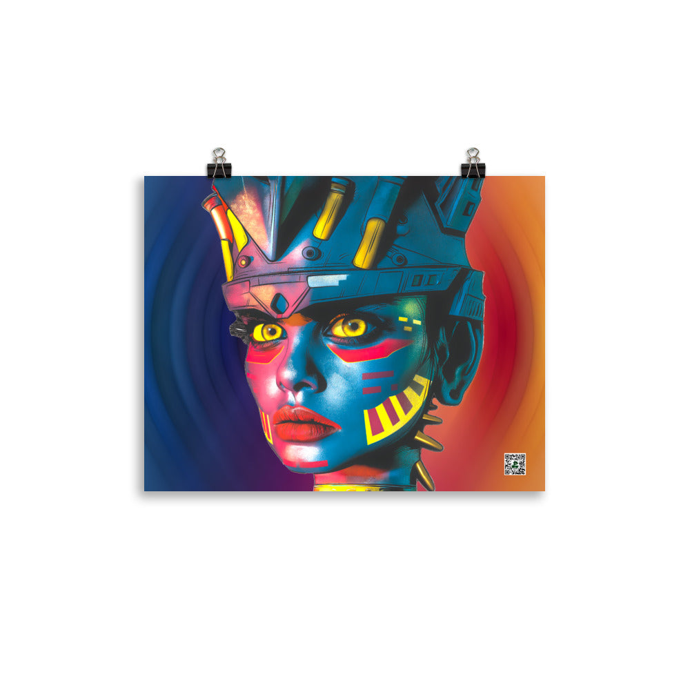 Cyber Empress - Photo paper poster - Prismatic Wave Colorway