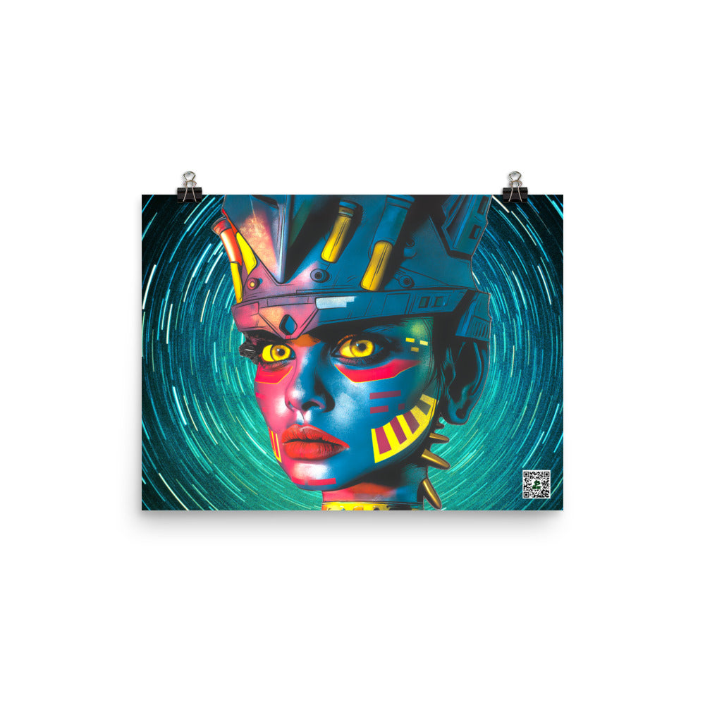 Cyber Empress - Photo paper poster - Stellar Vortex Colorway