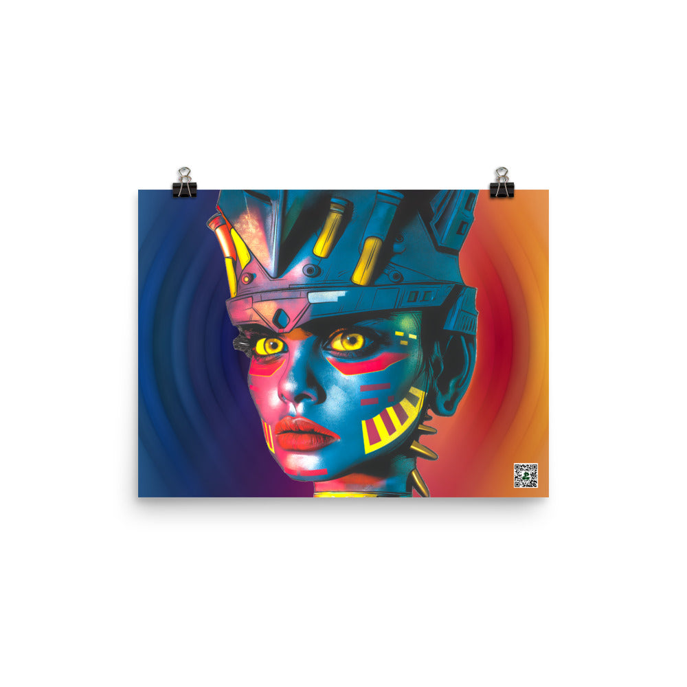 Cyber Empress - Photo paper poster - Prismatic Wave Colorway