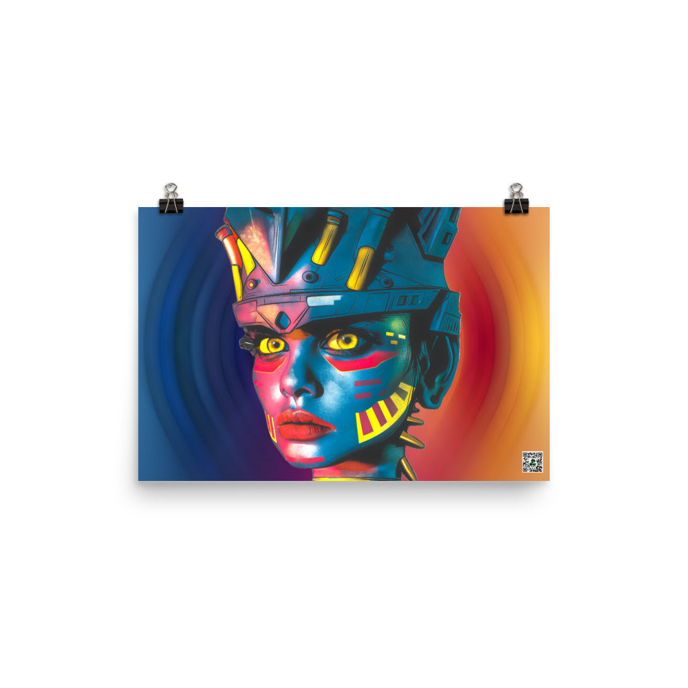 Cyber Empress - Photo paper poster - Prismatic Wave Colorway