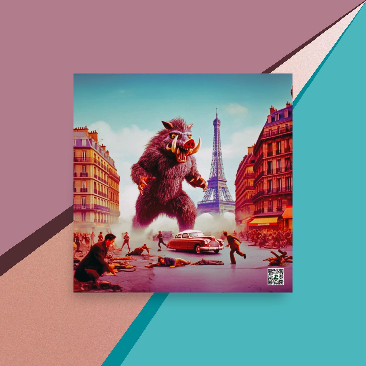 Parisian Tusk Terror - Photo paper poster