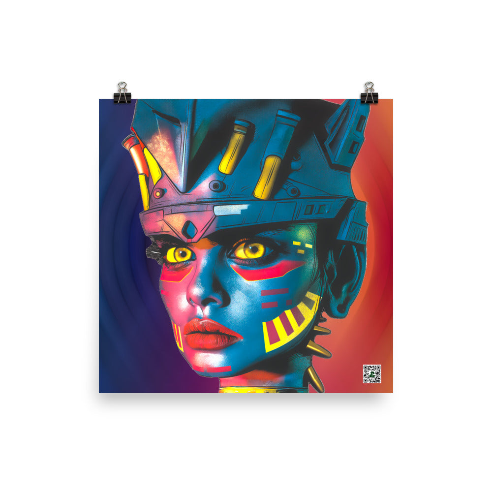 Cyber Empress - Photo paper poster - Prismatic Wave Colorway