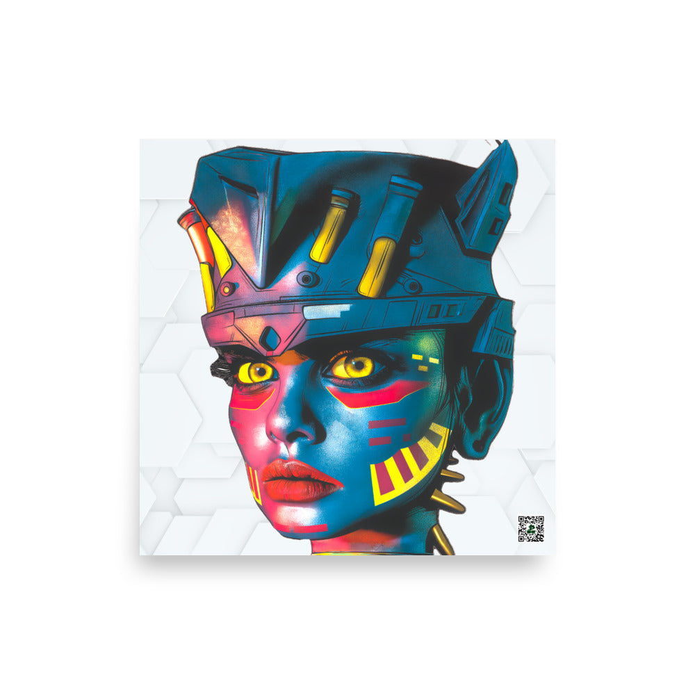 Cyber Empress - Photo paper poster - White Hex Colorway