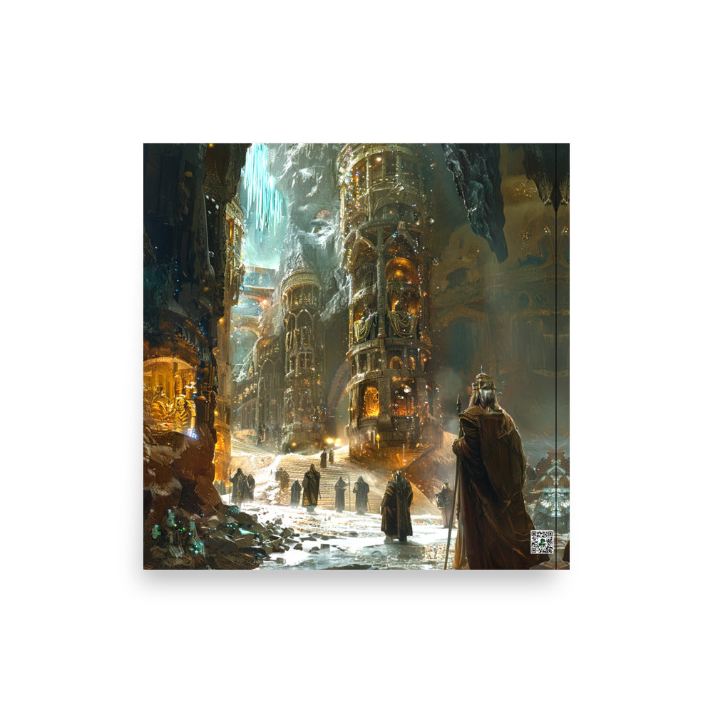 The Grand Halls of Grimhold Deep - Photo Paper Poster