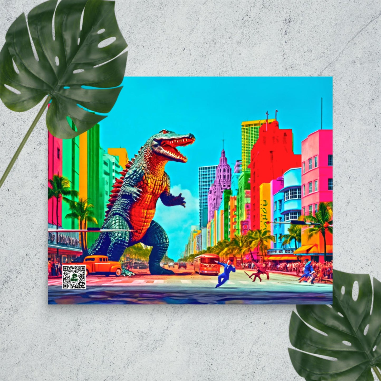 Miami Megasaur - Photo paper poster