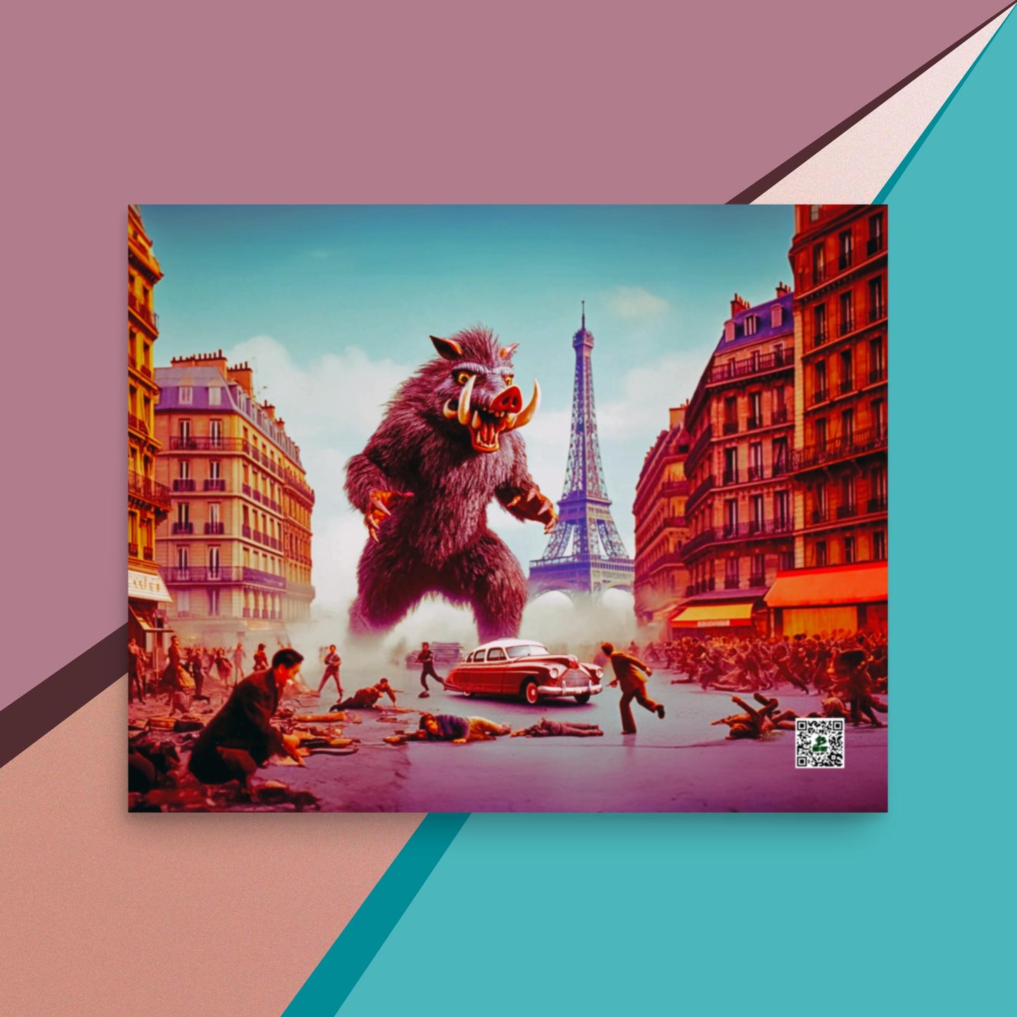 Parisian Tusk Terror - Photo paper poster