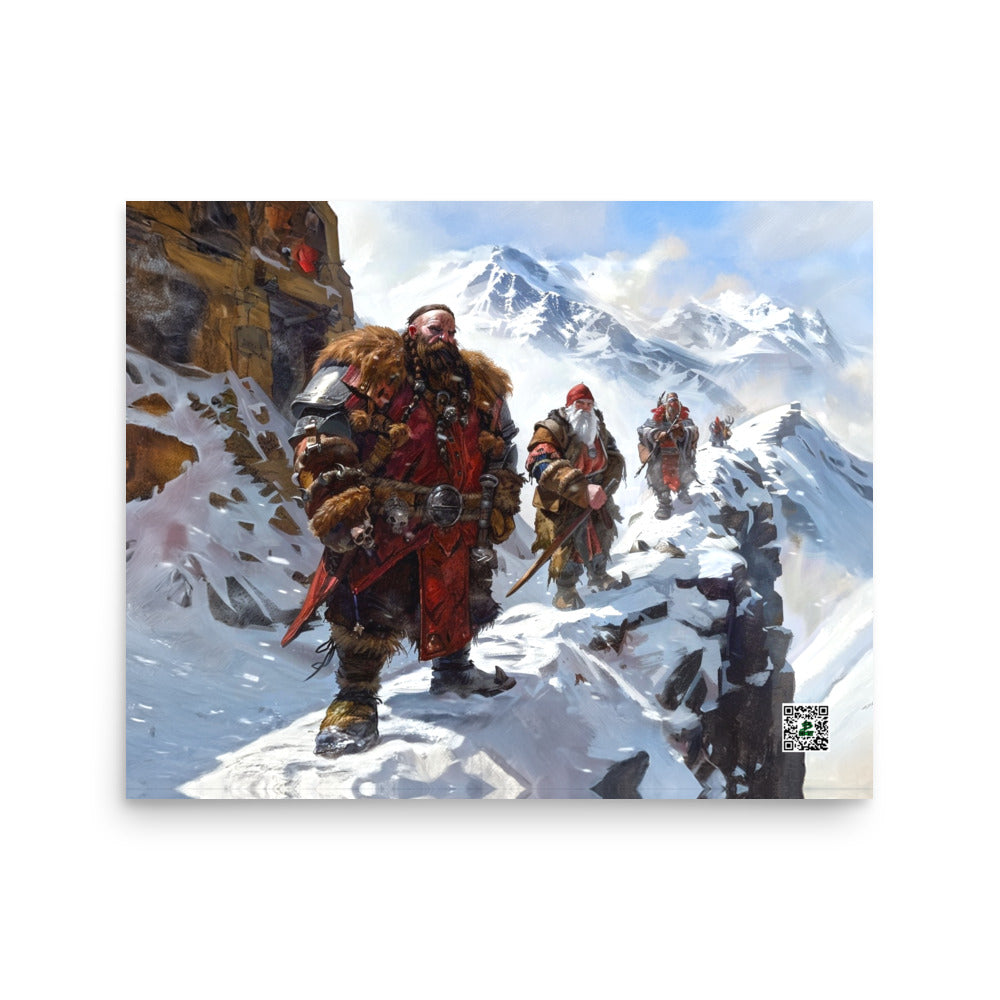 Trek to Khazag's Summit - Photo paper poster