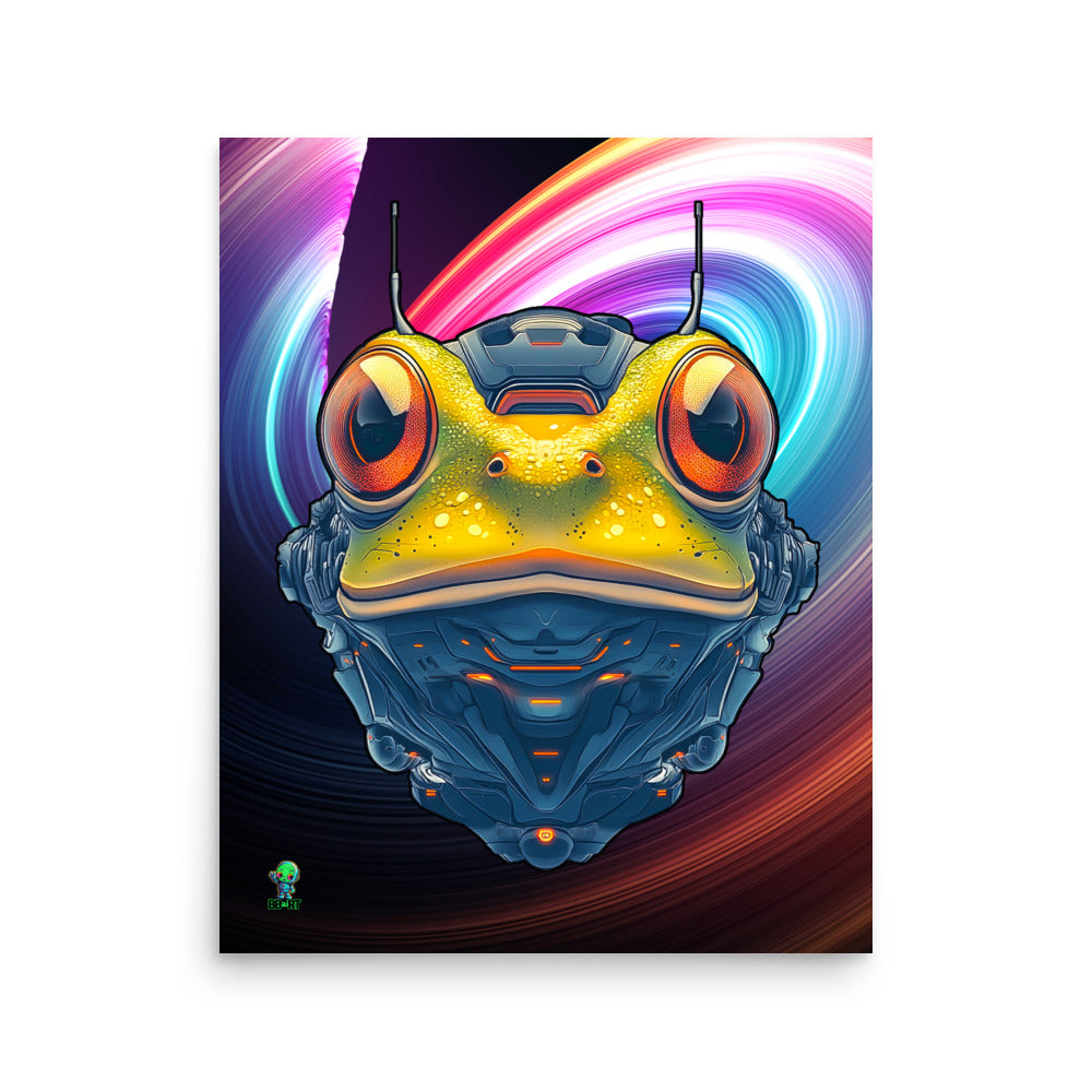 Techno Toad - Photo paper poster