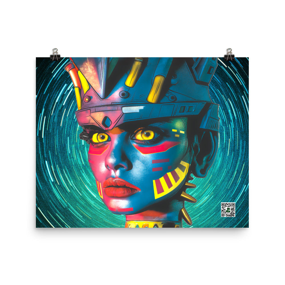 Cyber Empress - Photo paper poster - Stellar Vortex Colorway