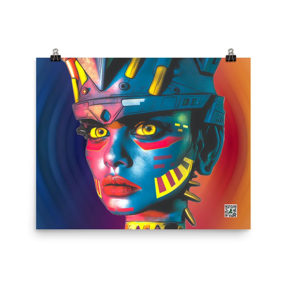 Cyber Empress - Photo paper poster - Prismatic Wave Colorway