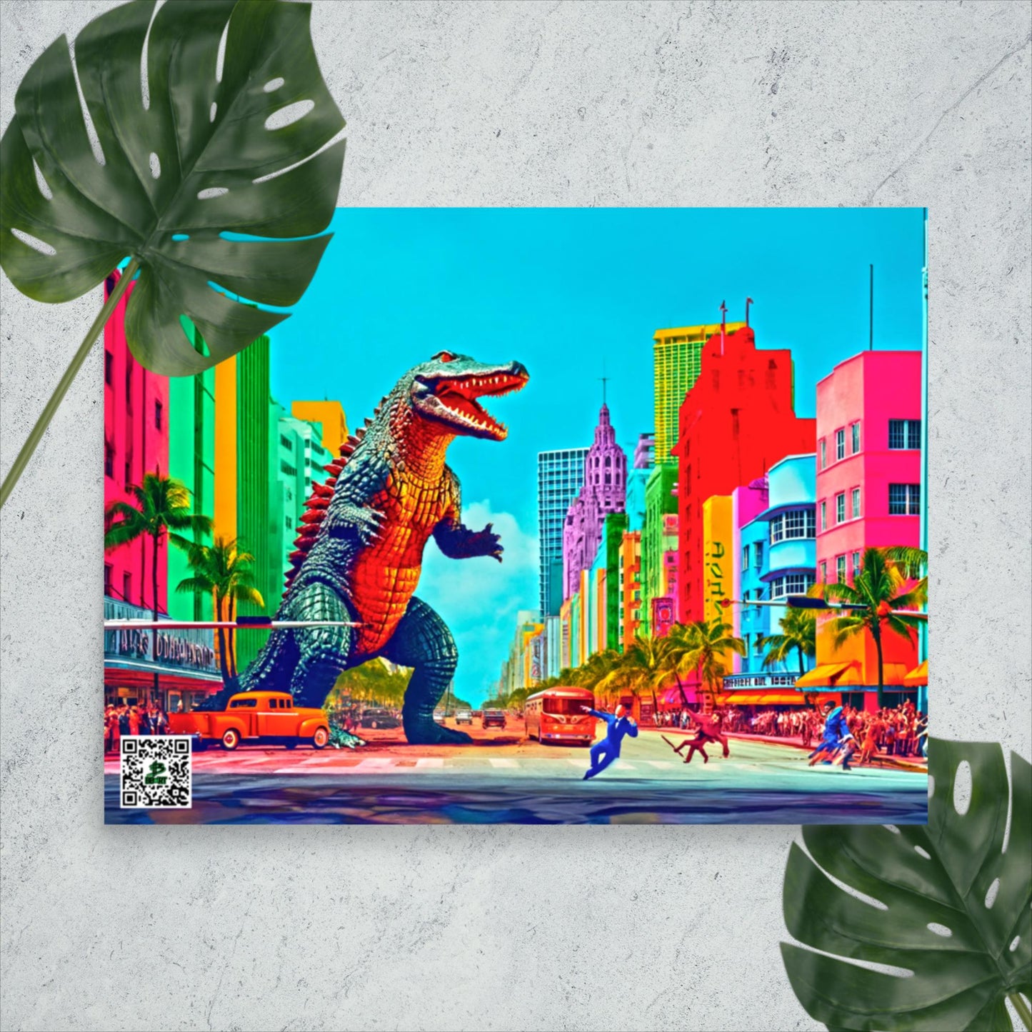 Miami Megasaur - Photo paper poster