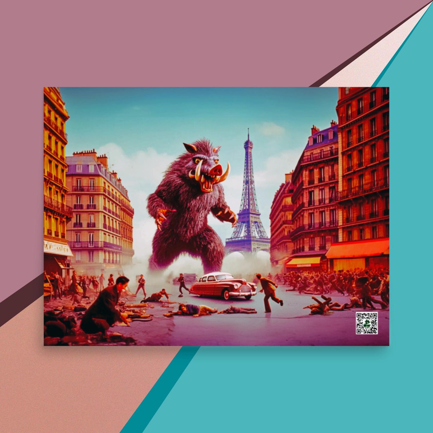 Parisian Tusk Terror - Photo paper poster