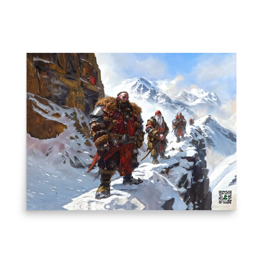 Trek to Khazag's Summit - Photo paper poster