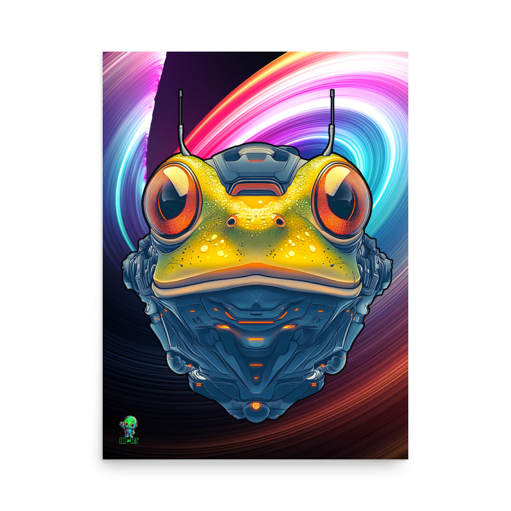 Techno Toad - Photo paper poster