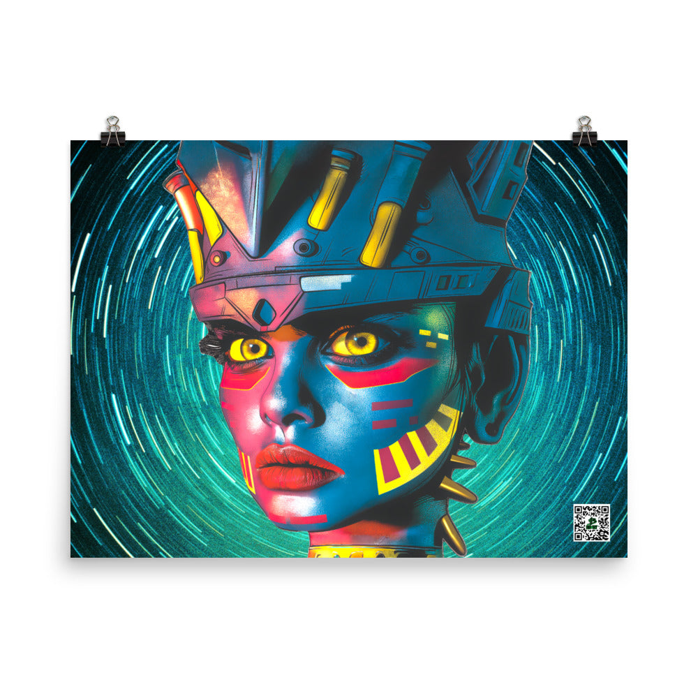 Cyber Empress - Photo paper poster - Stellar Vortex Colorway