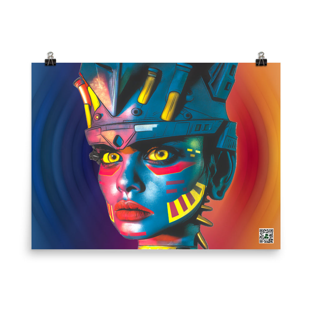 Cyber Empress - Photo paper poster - Prismatic Wave Colorway