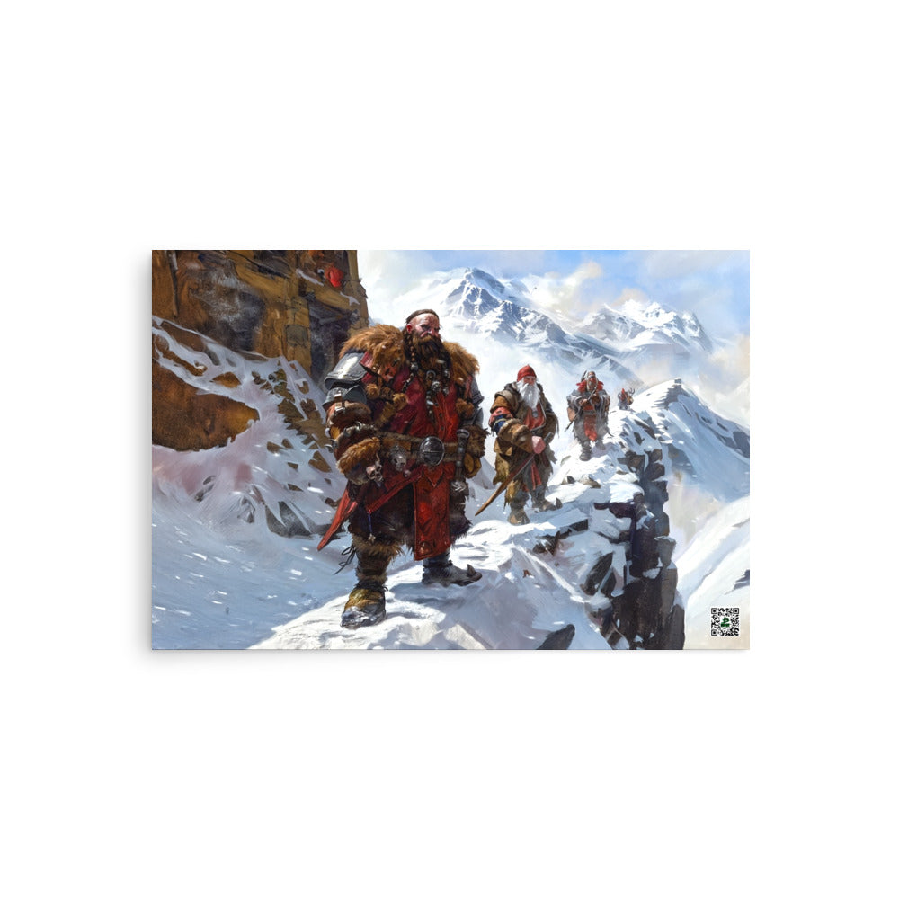 Trek to Khazag's Summit - Photo paper poster