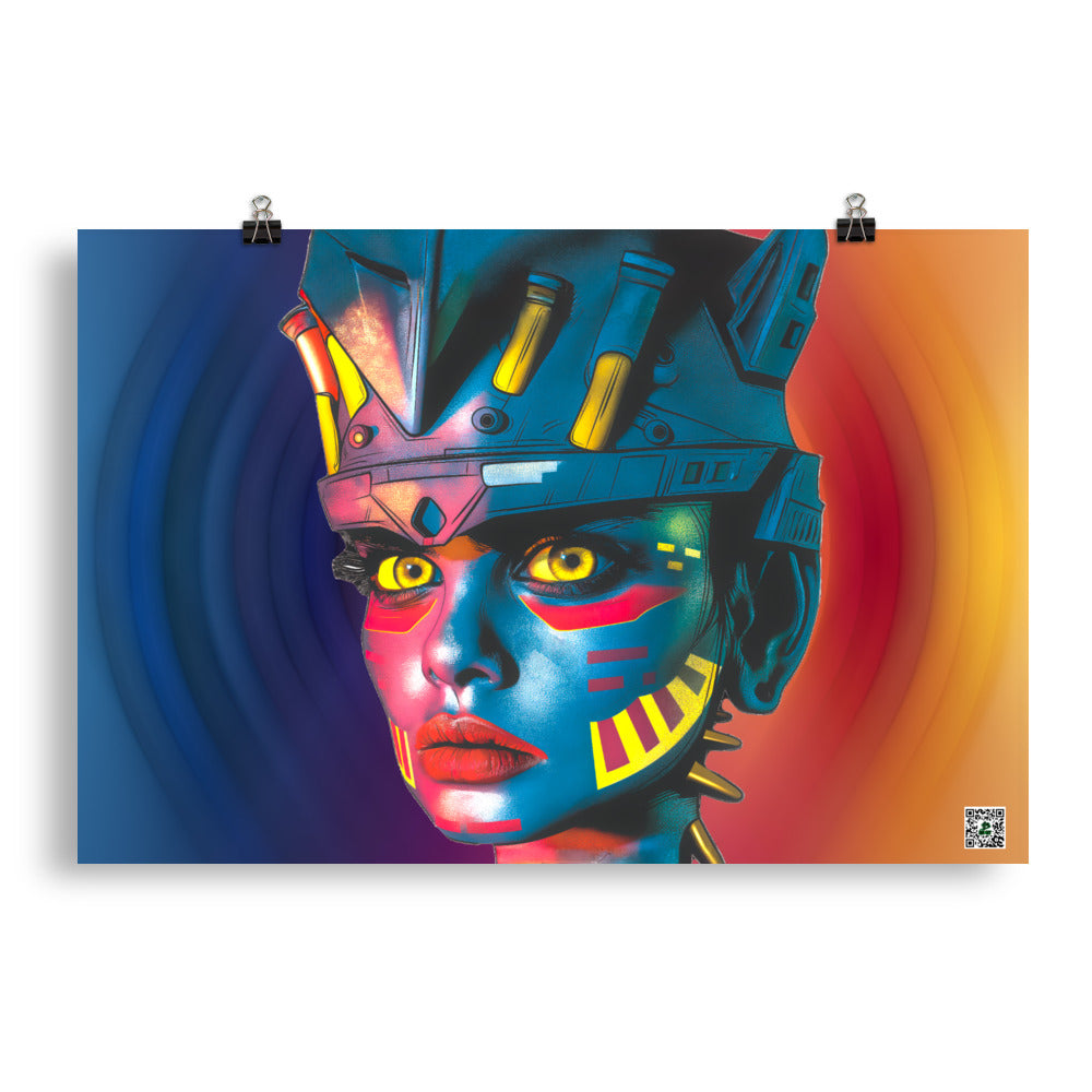 Cyber Empress - Photo paper poster - Prismatic Wave Colorway