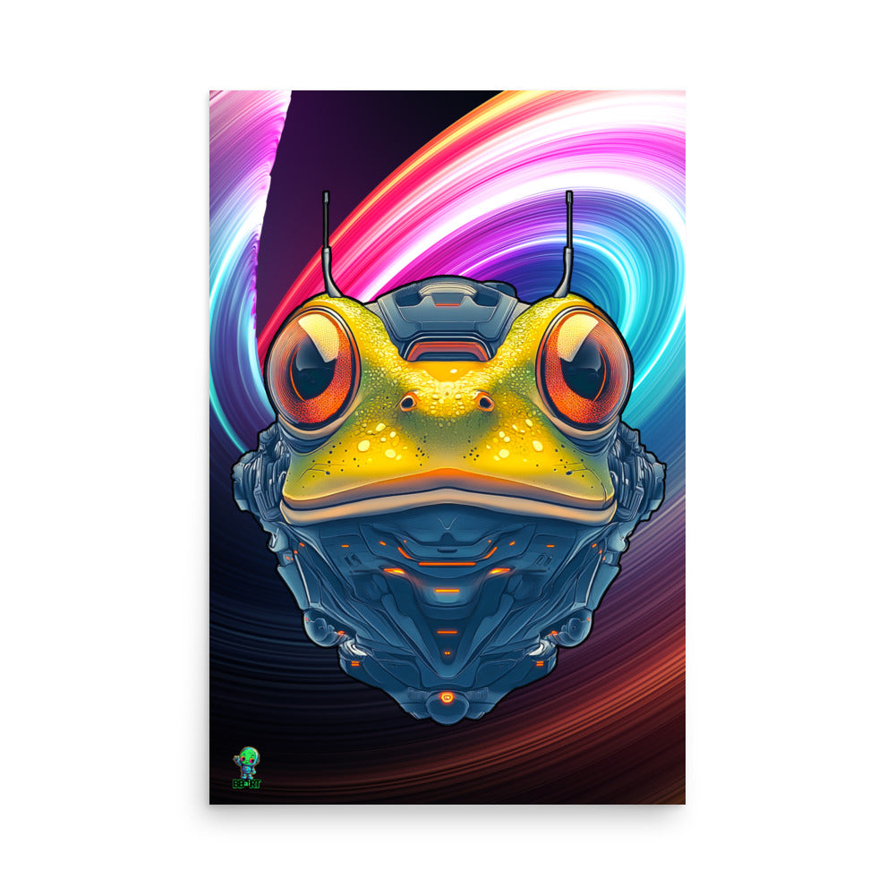 Techno Toad - Photo paper poster