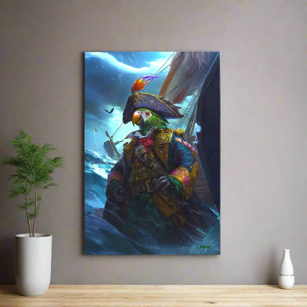 Captain Plume the Pirate Parrot - Photo Paper Poster