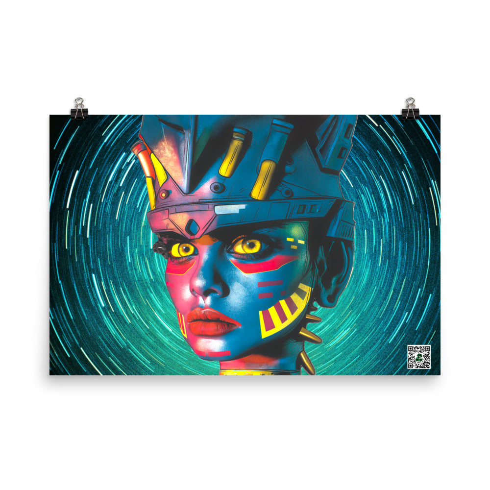 Cyber Empress - Photo paper poster - Stellar Vortex Colorway