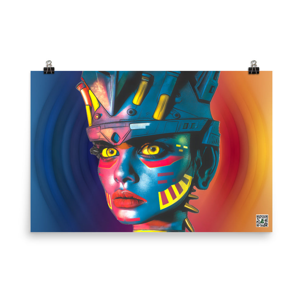 Cyber Empress - Photo paper poster - Prismatic Wave Colorway