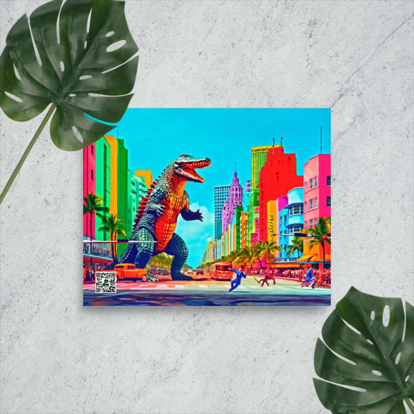 Miami Megasaur - Photo paper poster