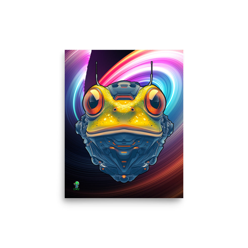 Techno Toad - Photo paper poster