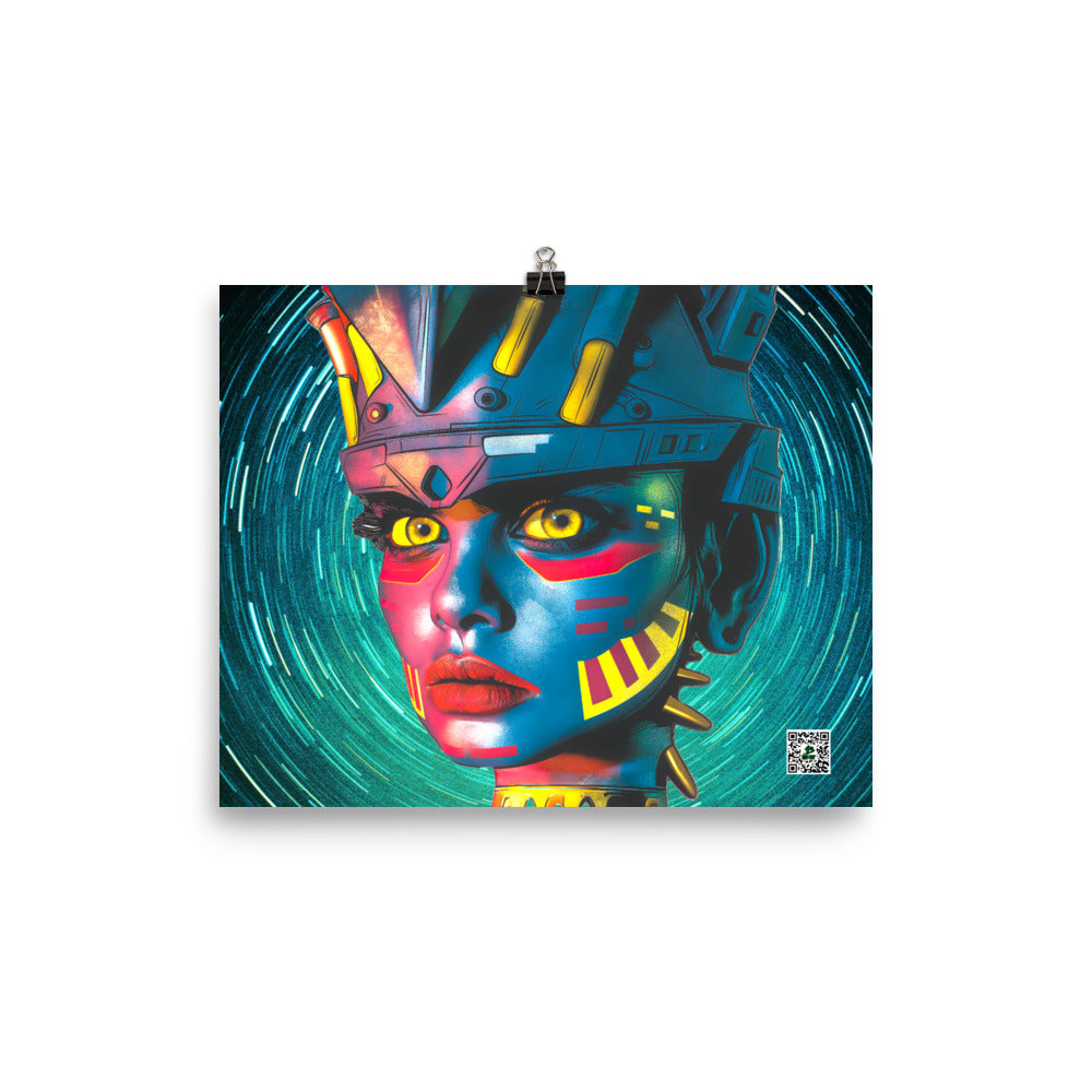 Cyber Empress - Photo paper poster - Stellar Vortex Colorway