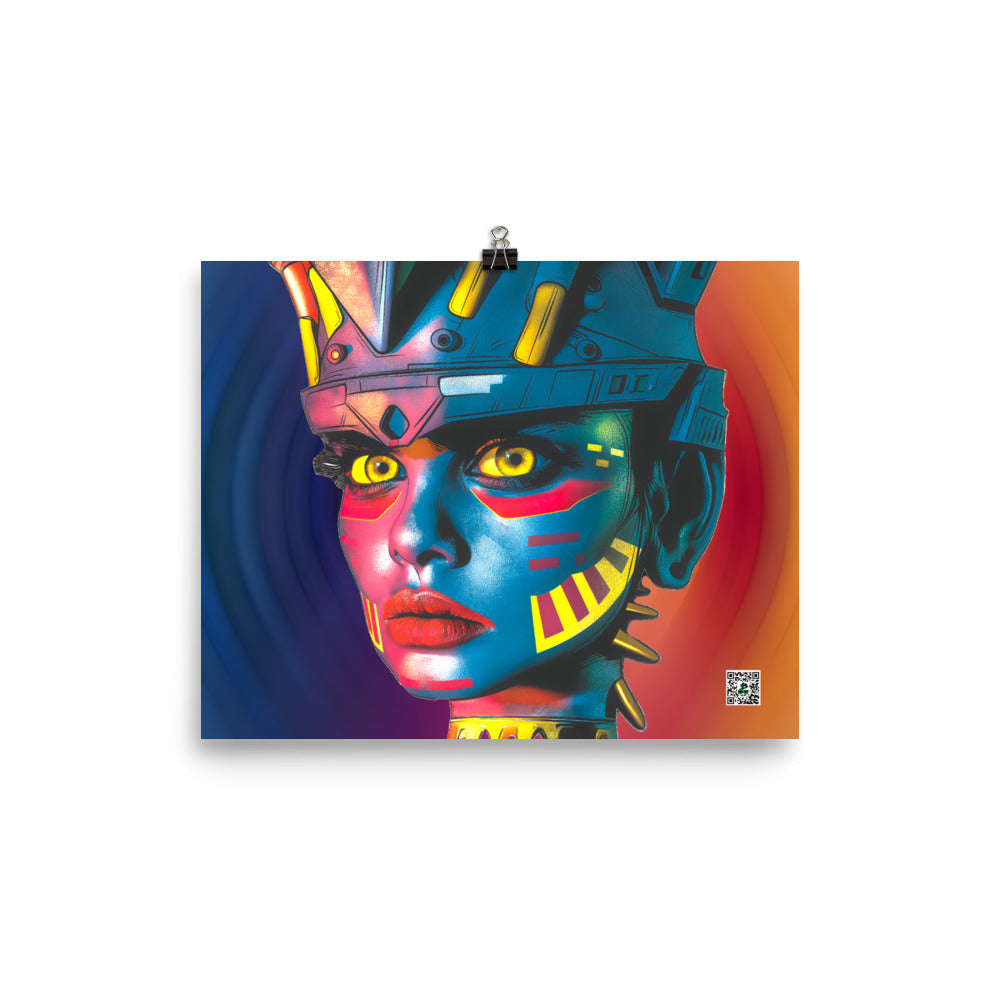 Cyber Empress - Photo paper poster - Prismatic Wave Colorway