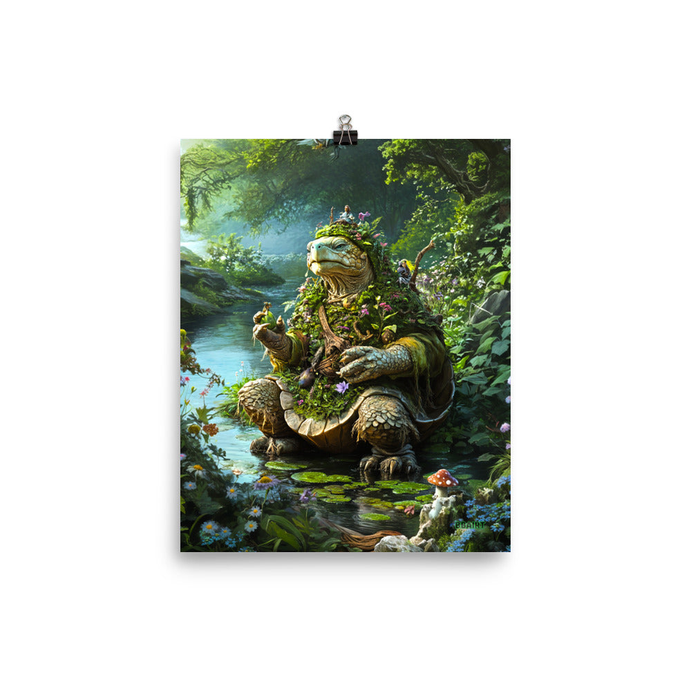 Wiseheart the Druid Turtle - Photo Paper Poster