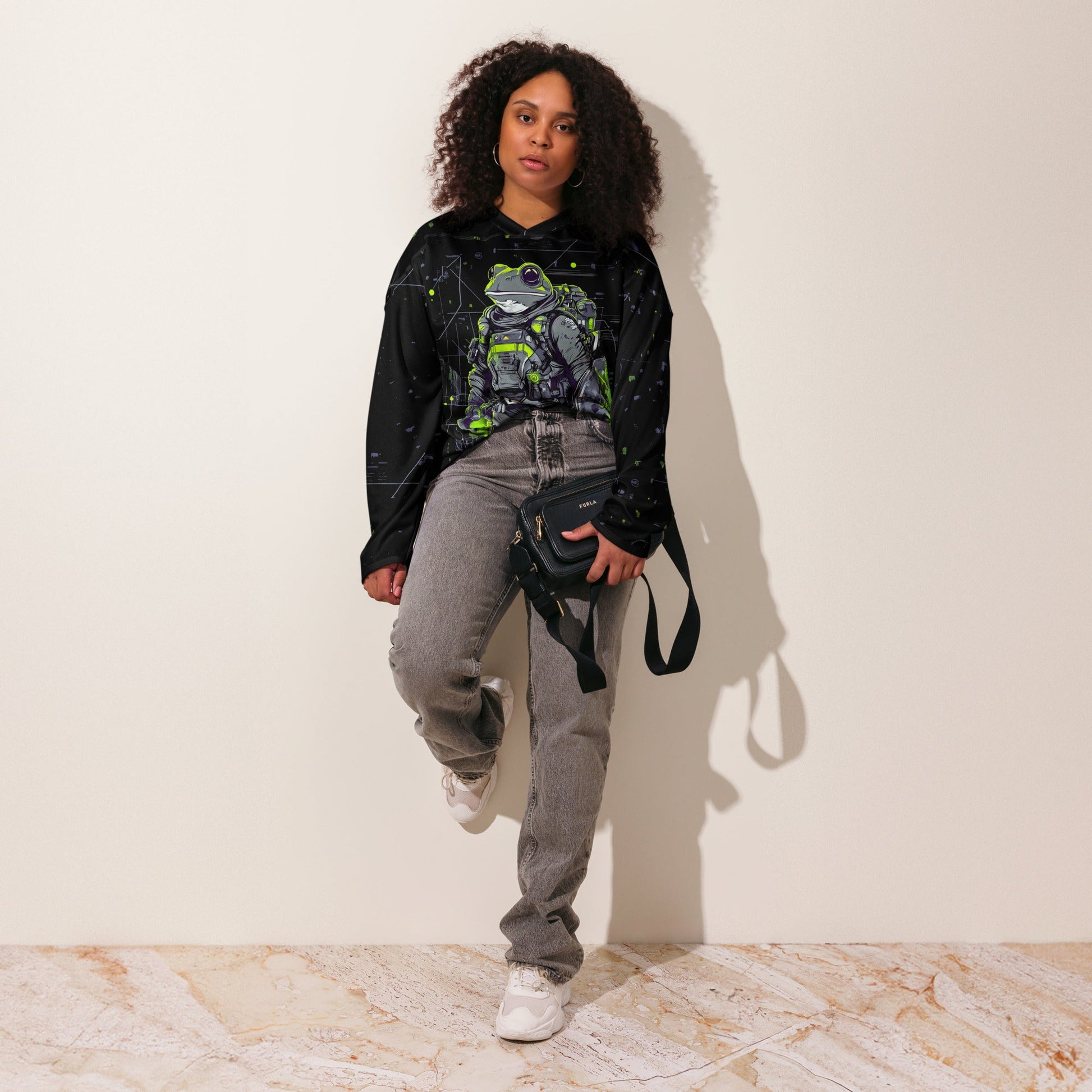 Quantum Croaker - Recycled hockey fan jersey - BBairt