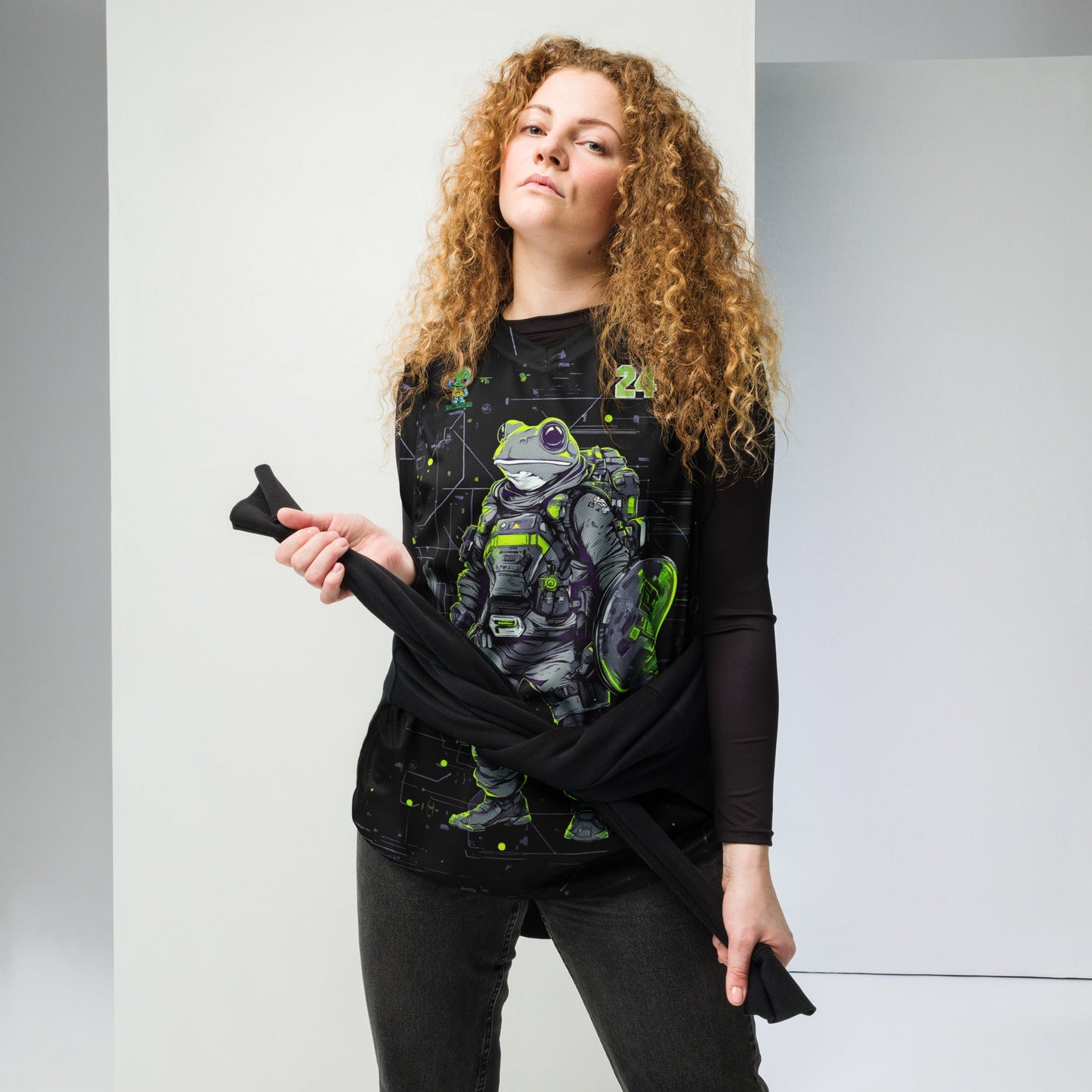 Quantum Croaker - Recycled unisex basketball jersey - BBairt