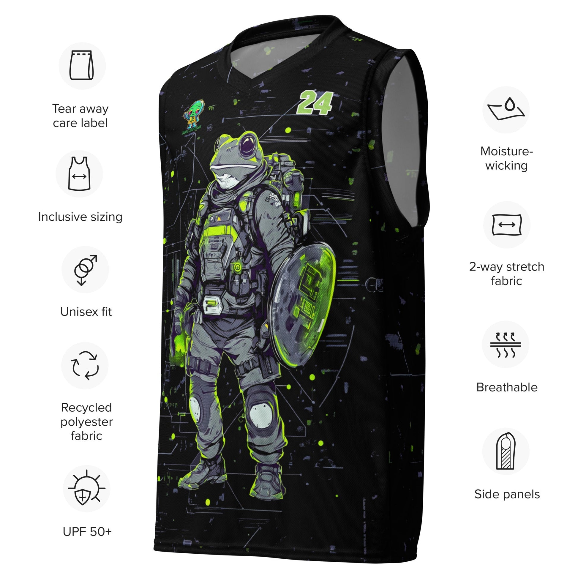 Quantum Croaker - Recycled unisex basketball jersey - BBairt