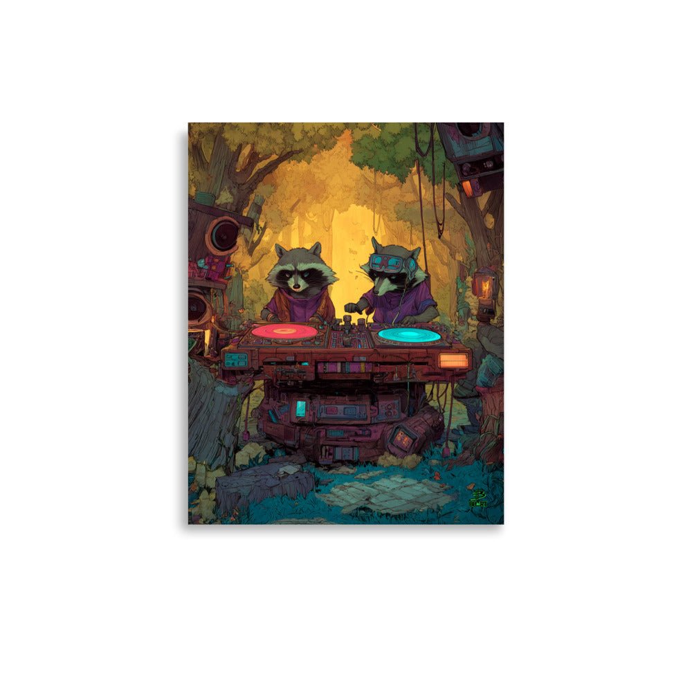 Racoonic Boom – Photo Paper Poster - BBairt