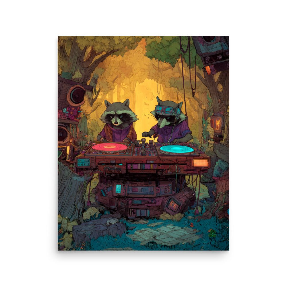 Racoonic Boom – Photo Paper Poster - BBairt