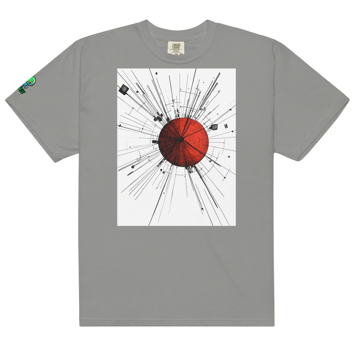 Red Core Nexus - Unisex garment - dyed heavyweight t-shirt - BBairt