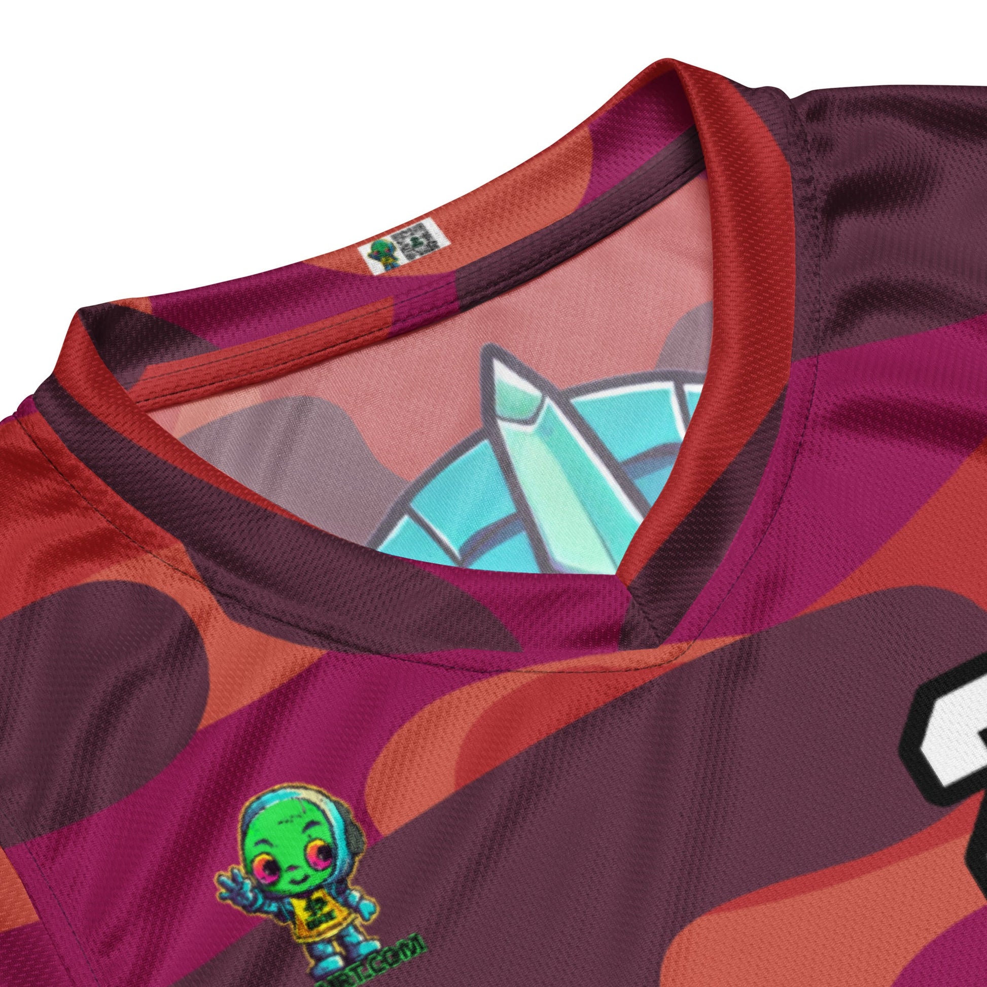 Rex the Reactor Watcher - Recycled unisex basketball jersey - Inferno Camo Colorway - BBairt